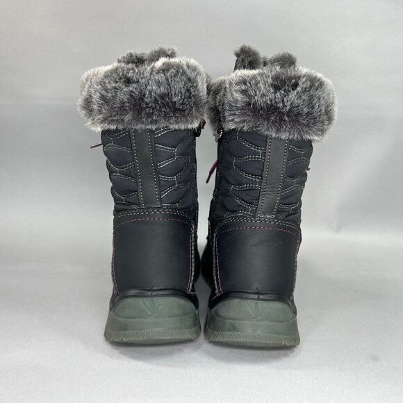 Santana Canada Maldine 2 Boots Women's Size 7 Black Leather Faux Fur Winter Boot - Picture 5 of 15